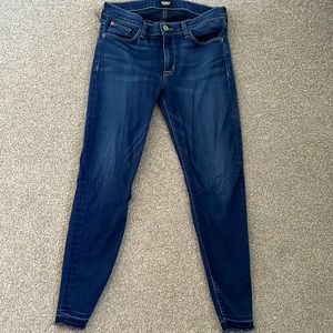 Hudson, mid rise, raw hem, size 30
